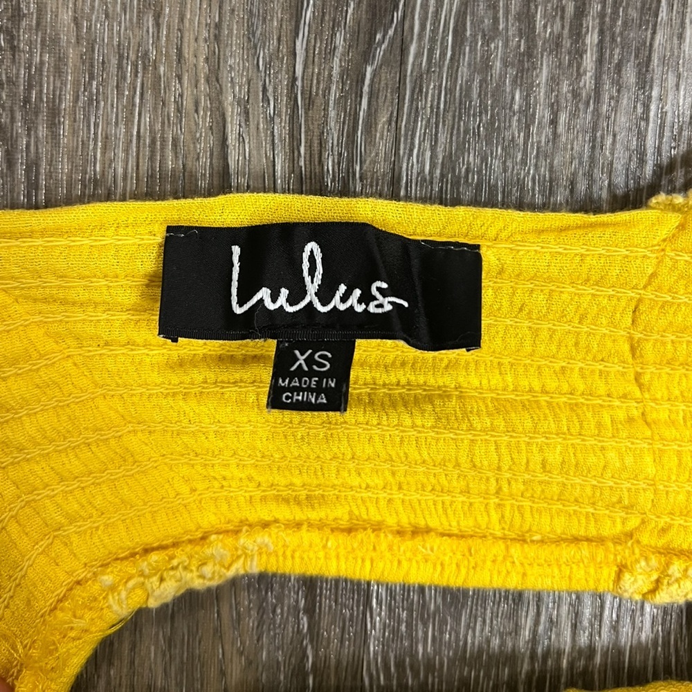 Lulu's Vibrant Yellow Ribbed Top - Picture 2 of 2